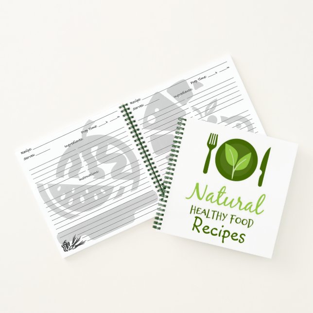 Carnets de recettes naturelles pour aliments sains (Intérieur)