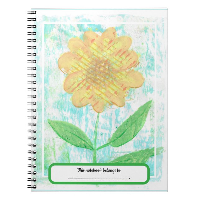 Carnets de tournesol Abstraits avec personnalisati (Devant)