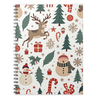 Carnets en spirale de Noël d'hiver