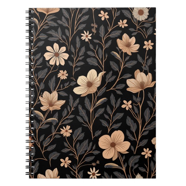 Carnets Motifs à fleurs blanches (Devant)