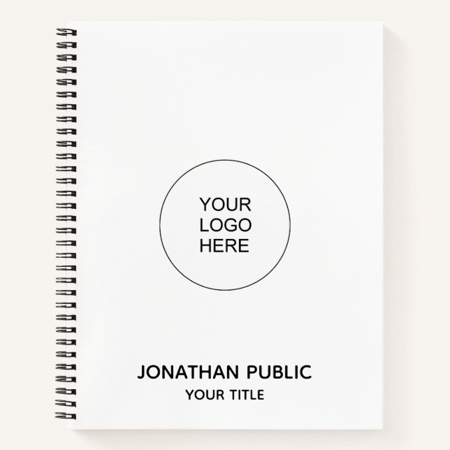 Carnets personnalisés Ajouter le logo de l'entrepr (Devant)