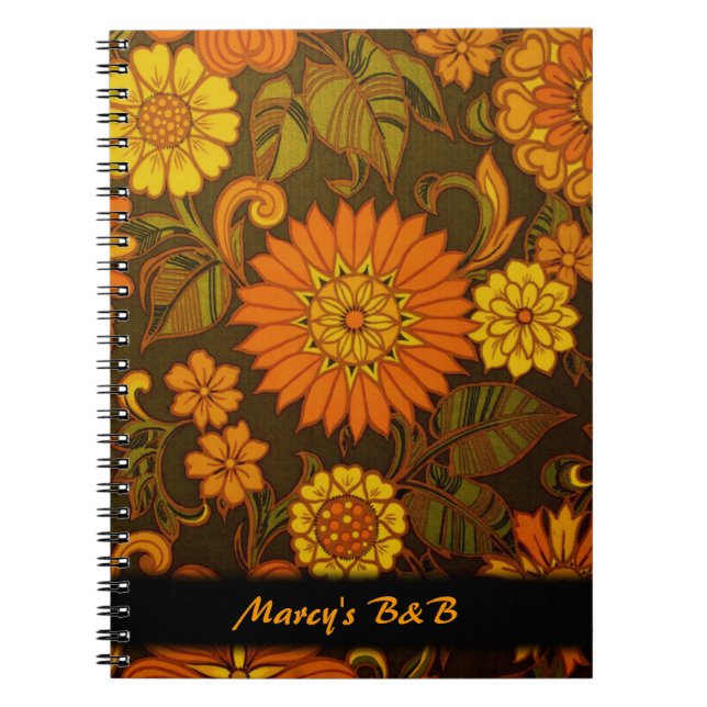 Carnets personnalisés Daisy Retro Print (Devant)
