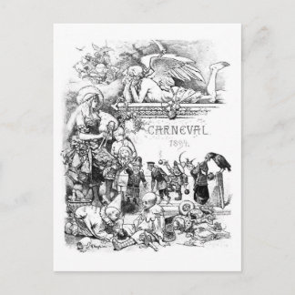 Carneval 1894 Carte postale Vintage