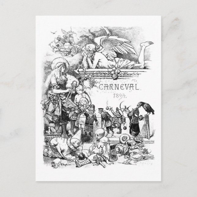 Carneval 1894 Carte postale Vintage (Devant)