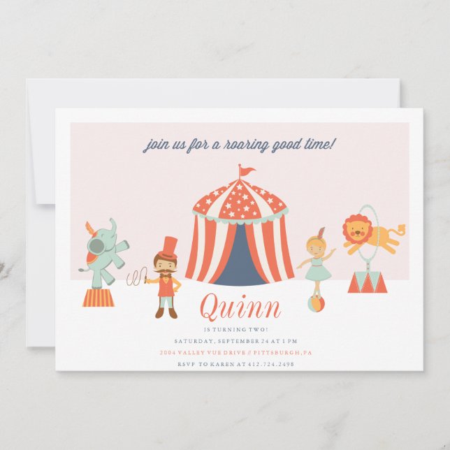 CARNIVAL CIRCUS ANNIVERSAIRE DE ENFANT invitation  (Devant)