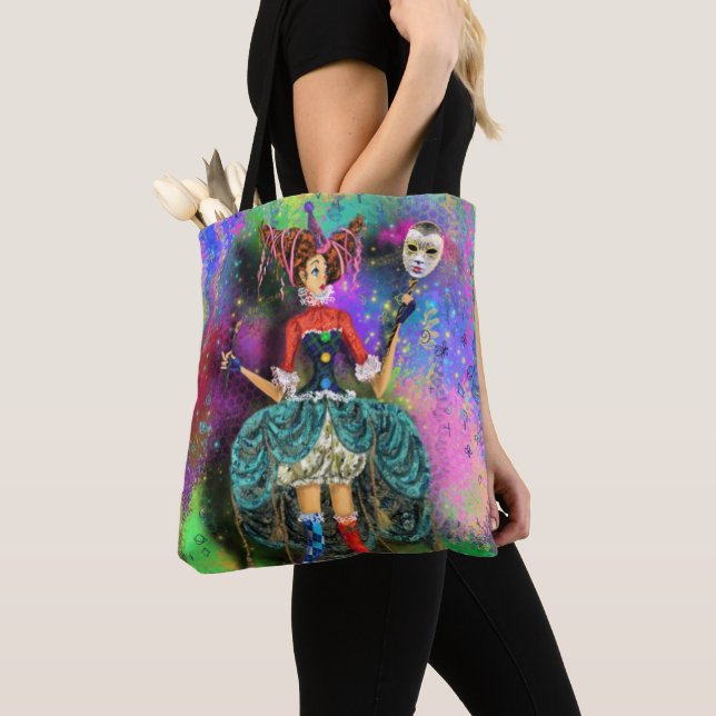 Carnival Clown Joker Jester Sac fourre-tout (De près)