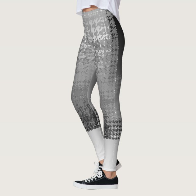 Carol E Capri Couper-Offs Houndstooth Leggings (Gauche)