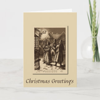 Carol Vintage Noël Chanteurs et musiciens Carte