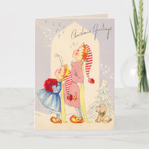 Caroleur de Noël Carte de Noël