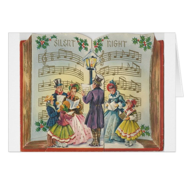 Caroleur de Noël Vintage (Devant horizontal)