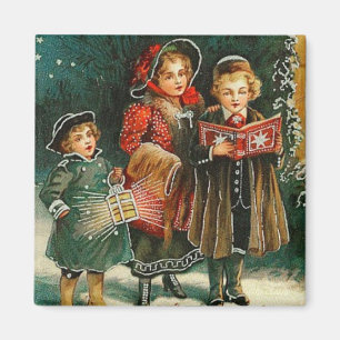 Caroleurs de Noël Magnet Vintage