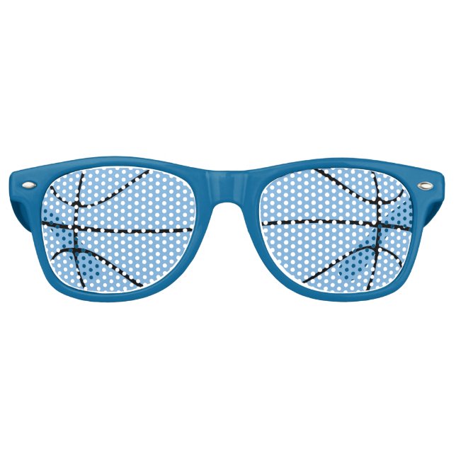 Carolina Blue Basketball Party Lunettes de soleil (Devant)