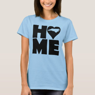 Caroline du Nord Accueil Heart State T-Shirt Tee -