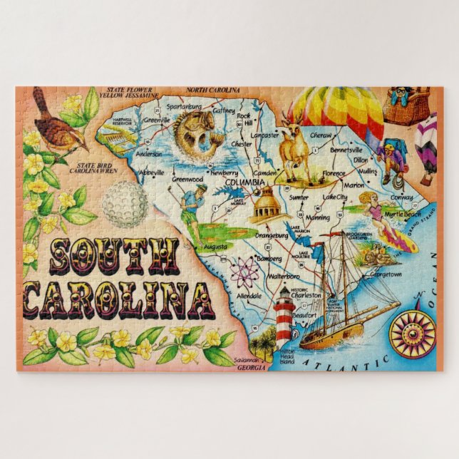 Caroline du Sud 20x30 Jigsaw Puzzle (Horizontal)