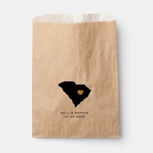 Caroline du Sud Mariage Faveur Traiter Sacs Cadeau (Devant)