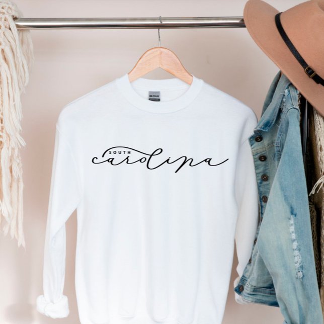 Caroline du Sud Script Sweatshirt d'État pour femm (Créateur téléchargé)