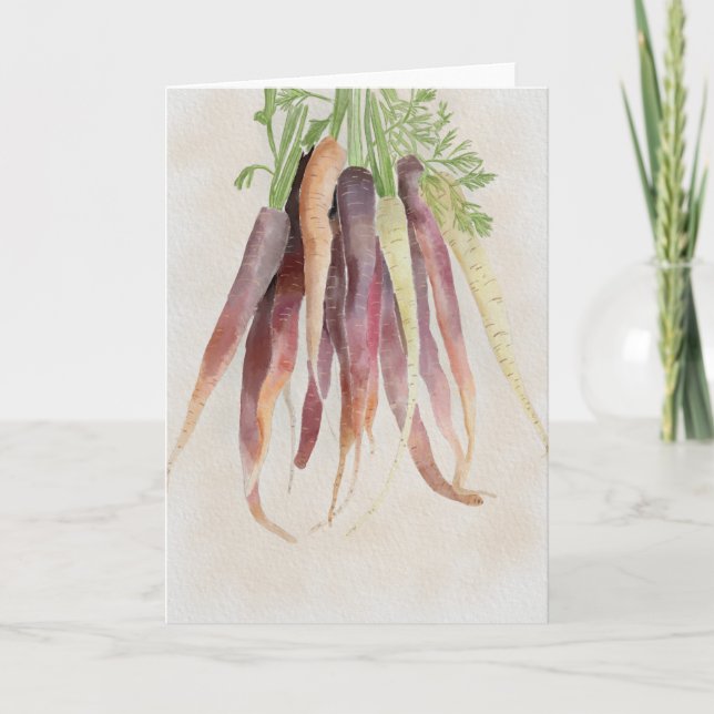 Carottes, carte de note 5x7 (Devant)