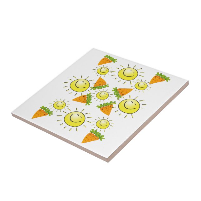 Carottes en carreaux de céramique Soleil (Côté)