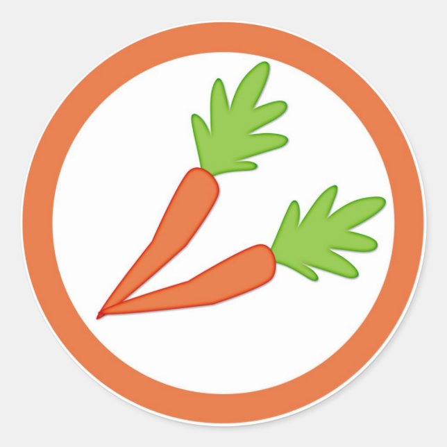 Carottes étiquettes autocollant cercle saveur (Devant)