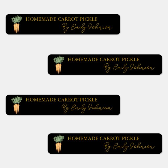 Carottes maison chiche Étiquette mince (Groupe)