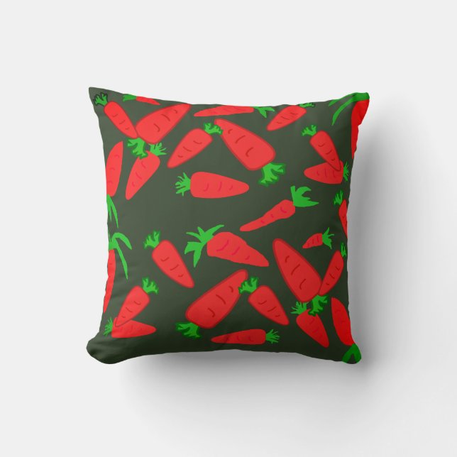 Carottes mignonnes Yummy Coussin Oreiller (Recto)