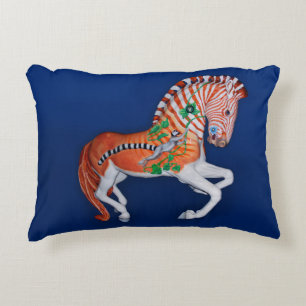 Carousel Animal Quagga Zebra Photo Coussin