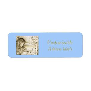 Carousel Dreams Blue Étiquettes de adresse personn
