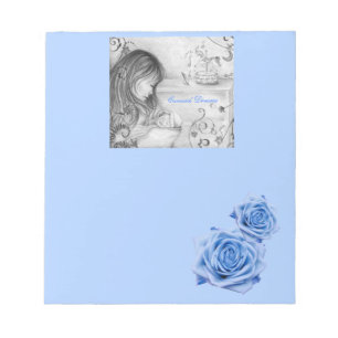 Carousel Dreams Roses bleus petit Bloc-notes