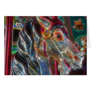Carousel Horse Carte d'Art Abstrait