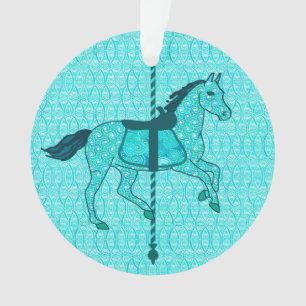 Carousel Horse - Turquoise et Aqua