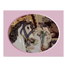 Carousel horses print poster