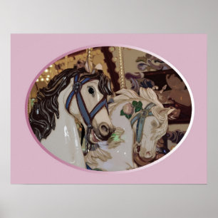 Carousel horses print poster