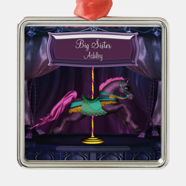 Carousel Pony Big Soeur Ornement de Noël (Devant)