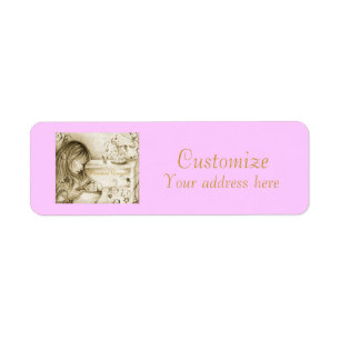 Carousel Rêves rose petits Étiquettes de adresse