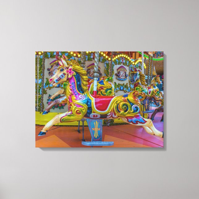 Carousel vue cheval impression de toile (Recto)
