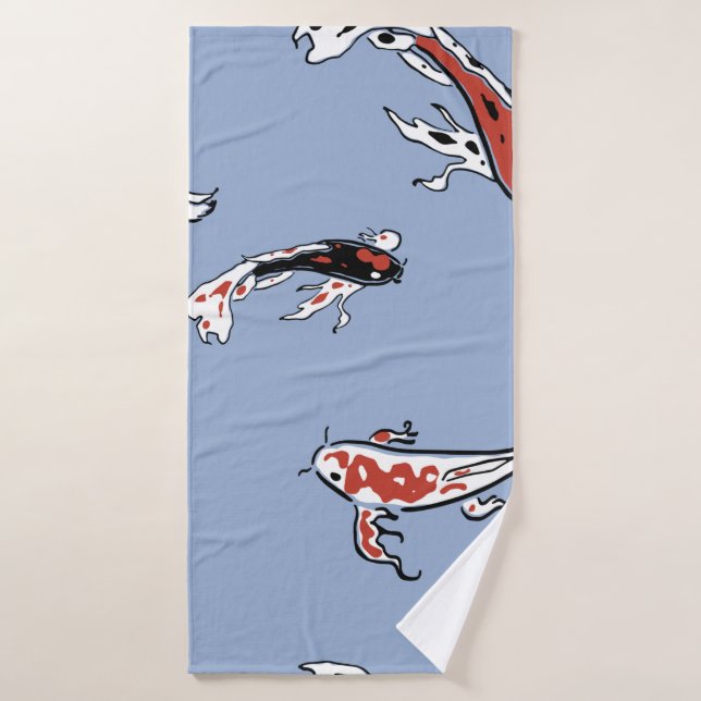 carpe de poisson motif koi koi carp (Serviette de bain)