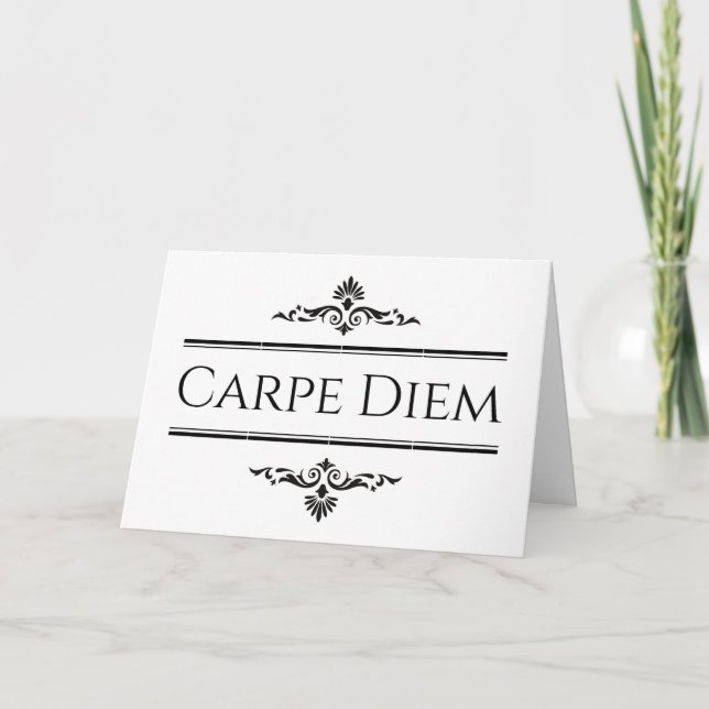 Carpe Diem Saisir la carte de voeux pliée le jour (Devant)