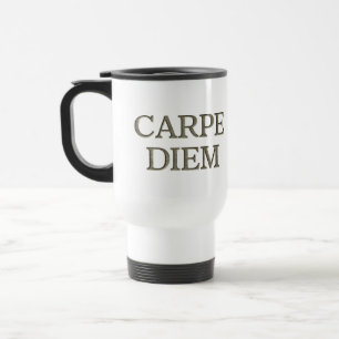 Carpe Diem Stone blanc voyage mug