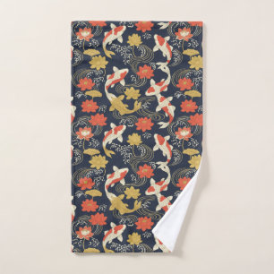 Carpe Koï Élégante et Motif de Lotus
