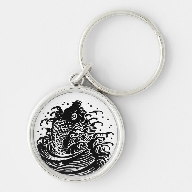 Carpes et eau Porte-clés (Devant)