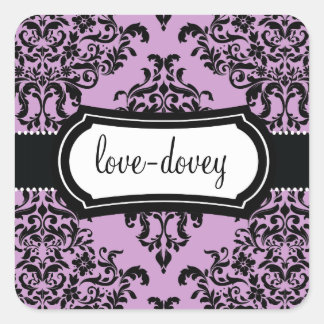 Carré 311 Lovey Dovey Damask Sticker Lilac