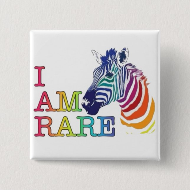 Carré 5 Cm Badge 2" - Je Suis Rare (Devant)