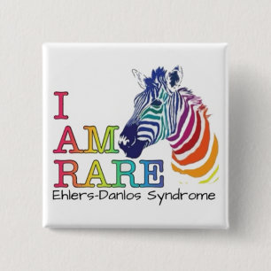 Carré 5 Cm Badge 2 pouces - Syndrome Ehlers-Danlos