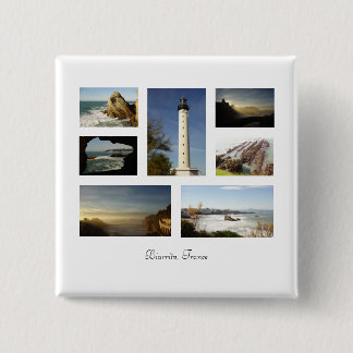 Carré 5 Cm Badge Biarritz France