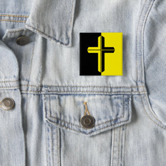 Carré 5 Cm Badge Capitaliste Christian Anarcho