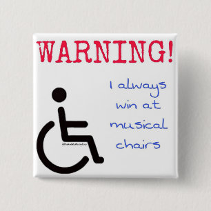 Carré 5 Cm Badge de 2 pouces - chaises musicales