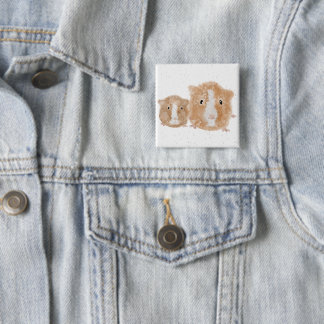 Carré 5 Cm Badge de cochon d'Inde