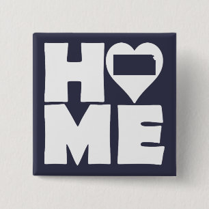 Carré 5 Cm Badge Épingle Bouton État du Cœur de la Maison Kan