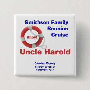 Carré 5 Cm Badge nominatif personnalisé par croisière