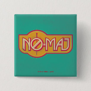 Carré 5 Cm Badge rouge et jaune NO-MAJ™